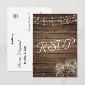 RSVP Elegant Rustic Mason Jar Lights Kaartje (Voorkant / Achterkant)