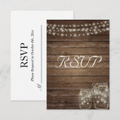 RSVP Elegant Rustic Mason Jar Lights Kaartje (Voorkant / Achterkant)