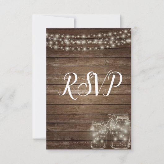 RSVP Elegant Rustic Mason Jar Lights Kaartje (Voorkant)