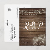 RSVP Elegant Rustic Mason Jar Lights Kaartje (Voorkant / Achterkant)
