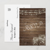 RSVP Elegant Rustic Mason Jar Lights Kaartje (Voorkant / Achterkant)
