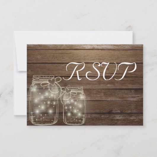 RSVP Elegant Rustic Mason Jar Lights matching Kaartje (Voorkant)