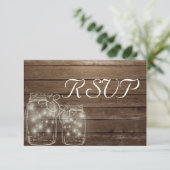 RSVP Elegant Rustic Mason Jar Lights matching Kaartje (Staand voorkant)