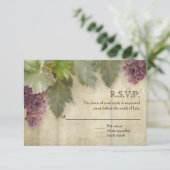 RSVP Elegant Rustic Vineyard Winery Wedding Kaartje (Staand voorkant)