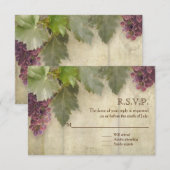 RSVP Elegant Rustic Vineyard Winery Wedding Kaartje (Voorkant / Achterkant)