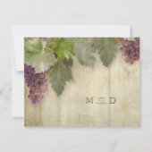 RSVP Elegant Rustic Vineyard Winery Wedding Kaartje (Achterkant)