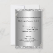 RSVP Elegant Silver White Swan Birthday Party (Achterkant)