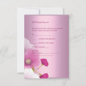RSVP Elegant Verjaardagsfeest Roze Witte Poppies Kaartje (Achterkant)