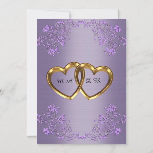 RSVP elegant Violet satin bruiloft Kaart (Achterkant)