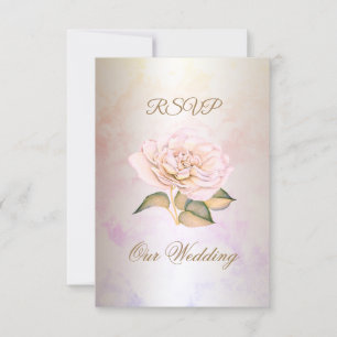 RSVP Elegant Wedding Pink Marble Roos Cream