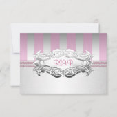 RSVP Elegant Wit Roze Streep Parel Verjaardag 2 (Voorkant)