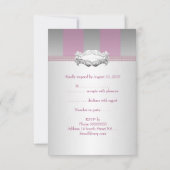 RSVP Elegant Wit Roze Streep Parel Verjaardag 2 (Achterkant)