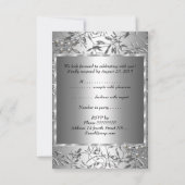 RSVP Elegant Zilveren Bloemen Vlinderjuweel (Achterkant)