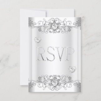RSVP Elegante Evenement Zilver Wit Kaartje