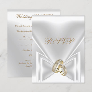 RSVP Elegante Feest Goud Zilver Wit Kaart