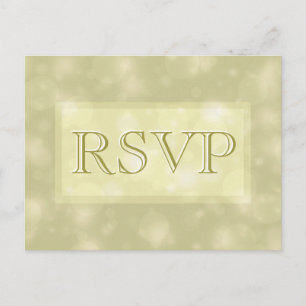 RSVP - Elegante gouden bokeh lampen Uitnodiging Briefkaart