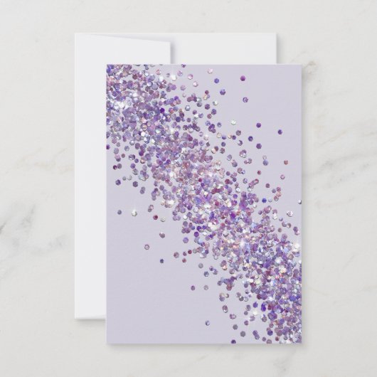 RSVP Elegante Paarse Glitter en Bladerwerk (Achterkant)