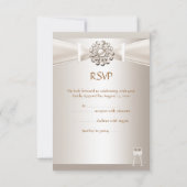 RSVP Elegante Trouw Damask Crème Wit Champagne (Achterkant)