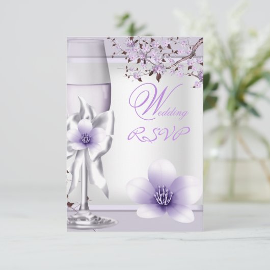 RSVP Elegante Trouw Lavendel Paars Lila 6 (Staand voorkant)