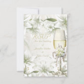 RSVP Elegante Trouw Wit Beige Groen Champagne (Voorkant)