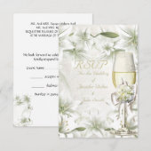 RSVP Elegante Trouw Wit Beige Groen Champagne (Voorkant / Achterkant)