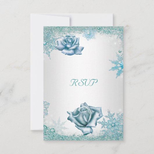 RSVP Elegante Trouwglitter Blauwgroen Blauw Wit Ro (Voorkant)