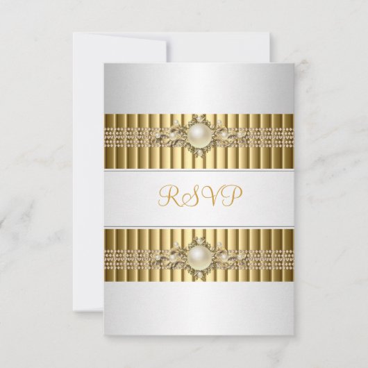 RSVP Elegante Witte Parel Gouden ketting 30ste Ver (Voorkant)