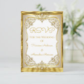 RSVP Elite Wedding Gold White beige Cream Pearl (Staand voorkant)