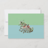 RSVP en plaats de Kaarten  Tortelduifjes (Achterkant)