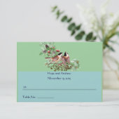 RSVP en plaats de Kaarten  Tortelduifjes (Staand voorkant)