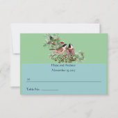 RSVP en plaats de Kaarten Tortelduifjes Kaartje (Voorkant)