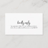 RSVP Enclosure Kaart Rustic Script Wedding Website (Voorkant)