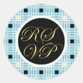 RSVP-envelopzegel Ronde Sticker (Voorkant)