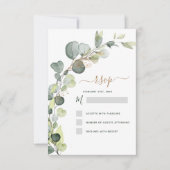 RSVP Eucalyptus Greenery Succulent Elegant Kaart (Voorkant)