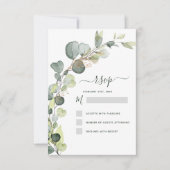 RSVP Eucalyptus Groene Succulente Elegante Kaart (Voorkant)