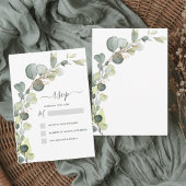 RSVP Eucalyptus Groene Succulente Elegantie Kaart