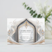 RSVP Exotische Gouden Houtskool Arabische Flair (Staand voorkant)