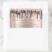 RSVP Extension Makeup Beauty Salon druppelt bridal Rechthoekige Sticker (Tas)