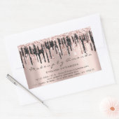RSVP Extension Makeup Beauty Salon druppelt bridal Rechthoekige Sticker (Envelop)