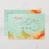 RSVP - Fancy Floral Wedding Response Cards (Voorkant / Achterkant)
