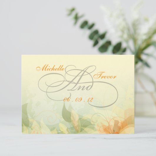 RSVP - Fancy Floral Wedding Response Cards (Staand voorkant)