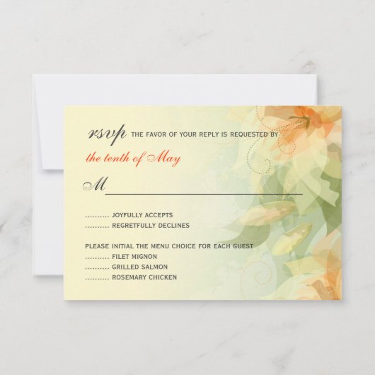 RSVP - Fancy Floral Wedding Response Cards (Achterkant)