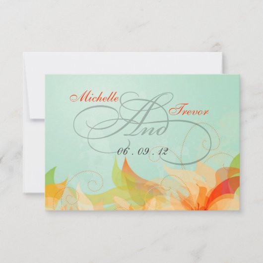 RSVP - Fancy Floral Wedding Response Cards Kaartje (Voorkant)