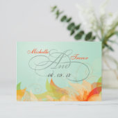 RSVP - Fancy Floral Wedding Response Cards Kaartje (Staand voorkant)