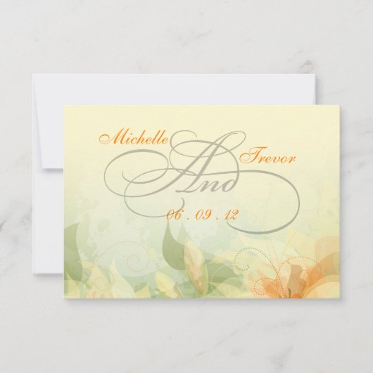 RSVP - Fancy Floral Wedding Response Cards Kaartje (Voorkant)