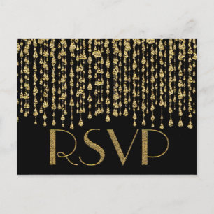 RSVP Faux Gold Folie Look Uitnodiging Briefkaart