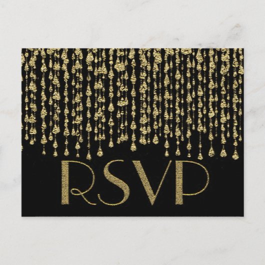 RSVP | Faux Gold Folie Look Uitnodiging Briefkaart (Voorkant)