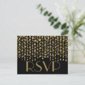 RSVP | Faux Gold Folie Look Uitnodiging Briefkaart (Staand voorkant)