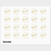 RSVP | Faux gouden penseel Script bruiloft Sticker (Vel)