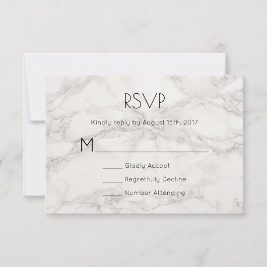 RSVP Faux Marble Alabaster Taupe Tan Abstract Kaartje (Voorkant)
